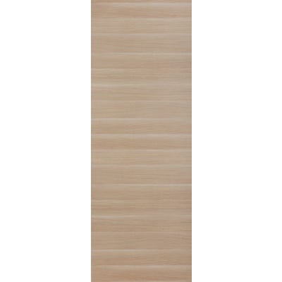 Porte seule revêtue décor chêne naturel structuré horizontal H.204 x l.73 cm Egio - GIMM 0