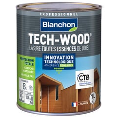 Lasure bois extérieurs verticaux blanc 1 L Tech-Wood® - BLANCHON 0