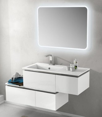 Meuble Baltimore 100 Cm Blanc Bricoman