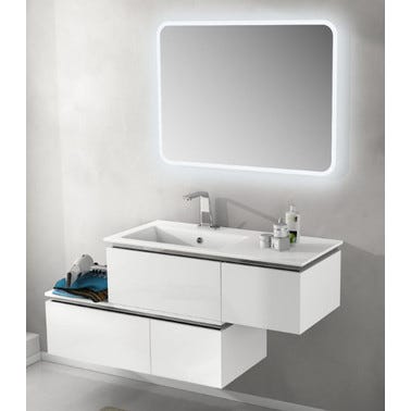 Meuble Baltimore 100 Cm Blanc Bricoman