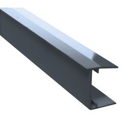 Profilé obturateur aluminium gris Ep.32 mm Long.1,25 m