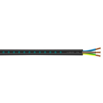 Cable électrique U-1000 R2V 3G 6 mm² 5 m - NEXANS FRANCE  0