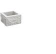 Bloc pilier blanc l.30 x P.30 x H.16,7 cm - WESER