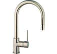 Mitigeur de cuisine avec douchette aspect inox Iro