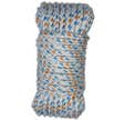 Cordeau polyester bleu et orange Long.30m Diam.3,8 mm