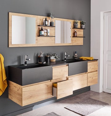 Caisson Salle De Bain L 60 X H 32 X P 45 8 Cm Natural Rock Bricoman