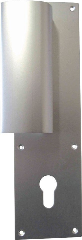 poignee de porte demi paliere speciale renovation aluminium argent chainey bricoman