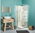 Paroi de douche d'angle coulissante l.80 x H.190 x Ep.0,05 cm Shiva