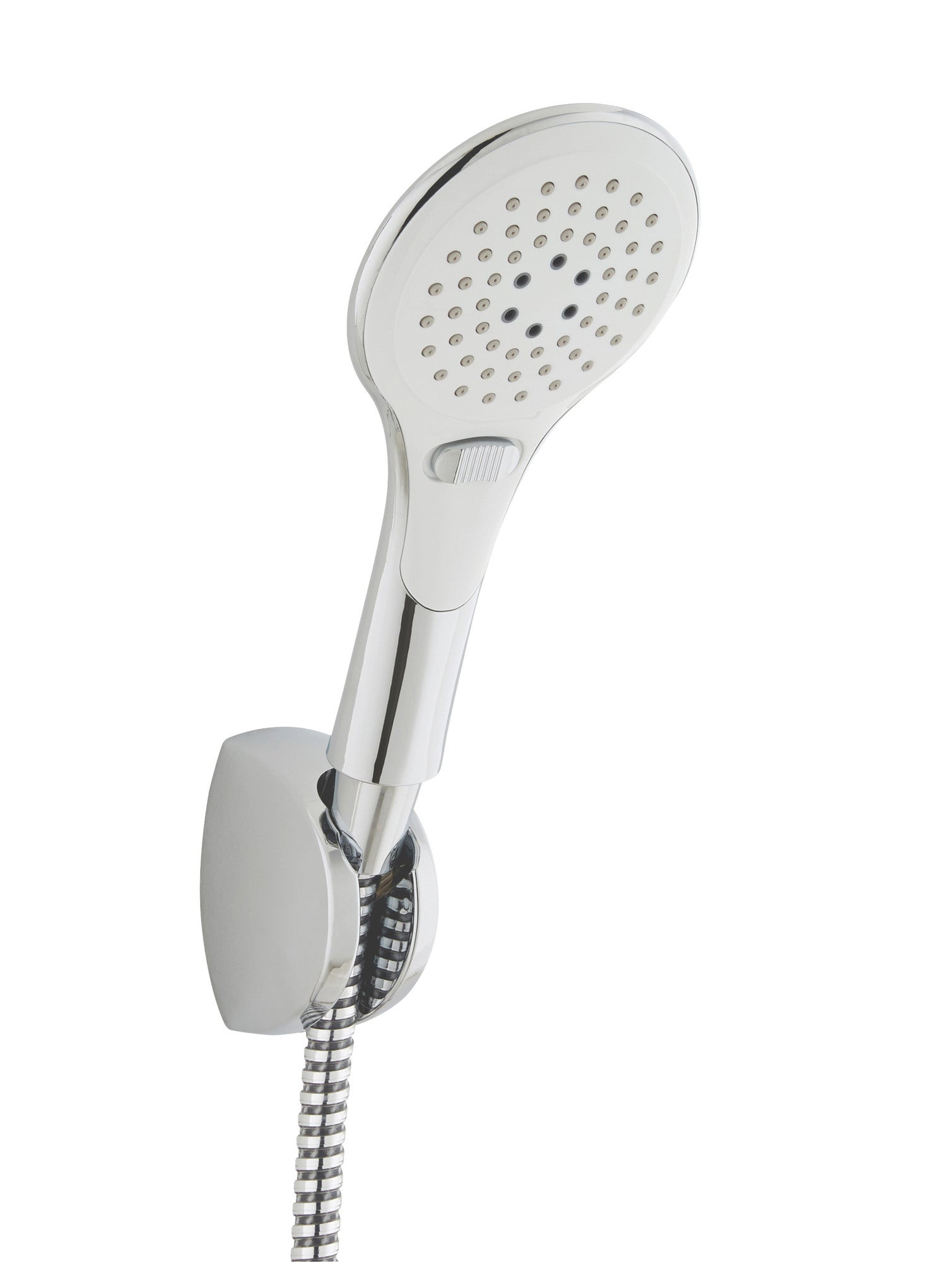 Ensemble de douche 3 jets avec support et flexible chromé VALENTIN