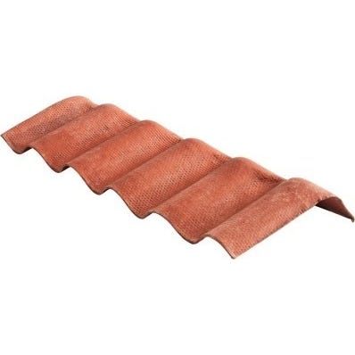 Faitiere Fibrociment Rouge 30 X 30 X 92 Cm Bricoman