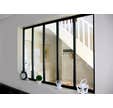 Kit verrière aluminium 5 vitrages clairs inclus hauteur 1300 mm noir sablé