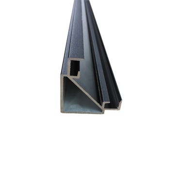 Poteau angle pour verrière aluminium hauteur 1080 mm noir sablé 0