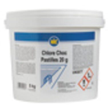 Chlore choc pastilles 20 gr / 5 kg  0