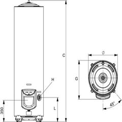 Chauffe-eau électrique 200 L sur socle - ARISTON Sageo 0