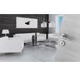 ENSEMBLE POIGNEES DE PORTE SUR ROSACE LECCE ALUMINIUM ASPECT INOX CHROME CLE L