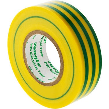 Ruban adhesif vert/jaune 10m x 15mm 0