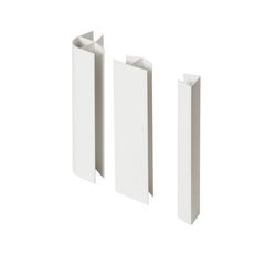Pack raccords de plinthes de cuisine en PVC blanc ép. 16-19 mm / h.15 cm