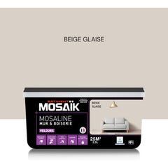 Peinture intérieure multi support acrylique velours beige glaisz 2,5 L Mosaline - MOSAIK