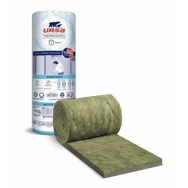 Lot De 2 Rouleaux Laine De Verre Nu L 40 R 1 75 L 1000 X L 60 Cm Ep 70 Mm Surface De 12 M Ursa Bricoman