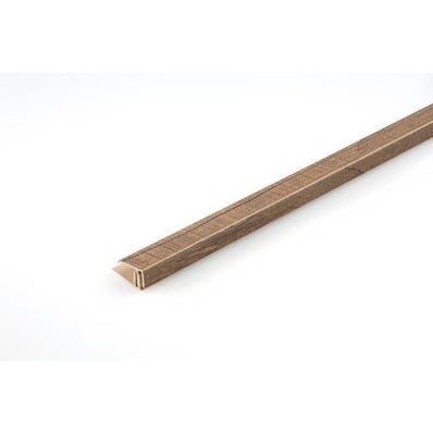 Profil de finition PVC extrémité clipsable megève brun Ep.5/8 mm Long.2,6 m - GROSFILLEX 0