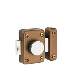 Verrou bouton cylindre verni bronze 35 mm 5 goupilles 3 clés