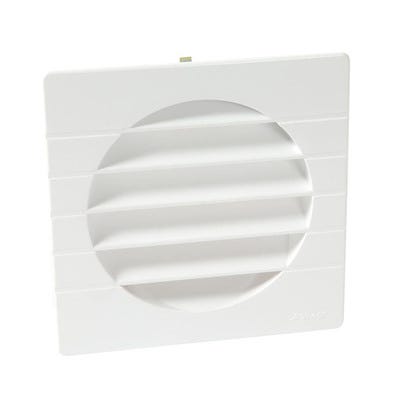 Grille extérieure PVC blanc spécial facade Diam.100 mm -  NICOLL 1
