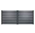PORTAIL ALUMINIUM PASSIFLORE GRIS HT 1.55X3.06M