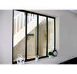 STRUCTURE POUR VERRIERE D'INTERIEUR ALUMINIUM 4 CARREAUX NOIR