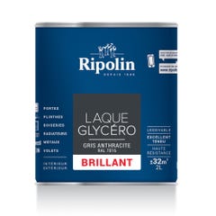 Peinture intérieure et extérieure multi-supports glycéro brillant gris anthracite 2 L - RIPOLIN 2