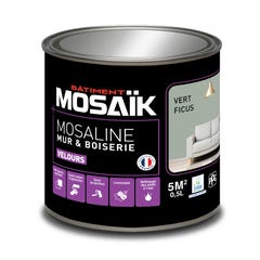 Peinture intérieure multi support acrylique velours vert ficus 0,5 L Mosaline - MOSAIK 2