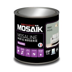 Peinture intérieure multi support acrylique velours vert ficus 0,5 L Mosaline - MOSAIK 2