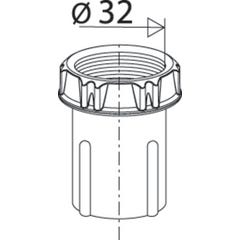 Embout de flexible de vidange Diam.32 mm avec écrou à visser 33 x 42 (1"1/4) Fitoflex - VALENTIN