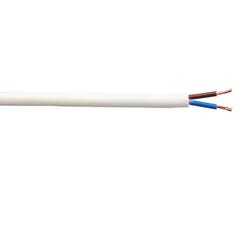 Cable électrique HO5VVF 2x1 mm² blanc au mètre