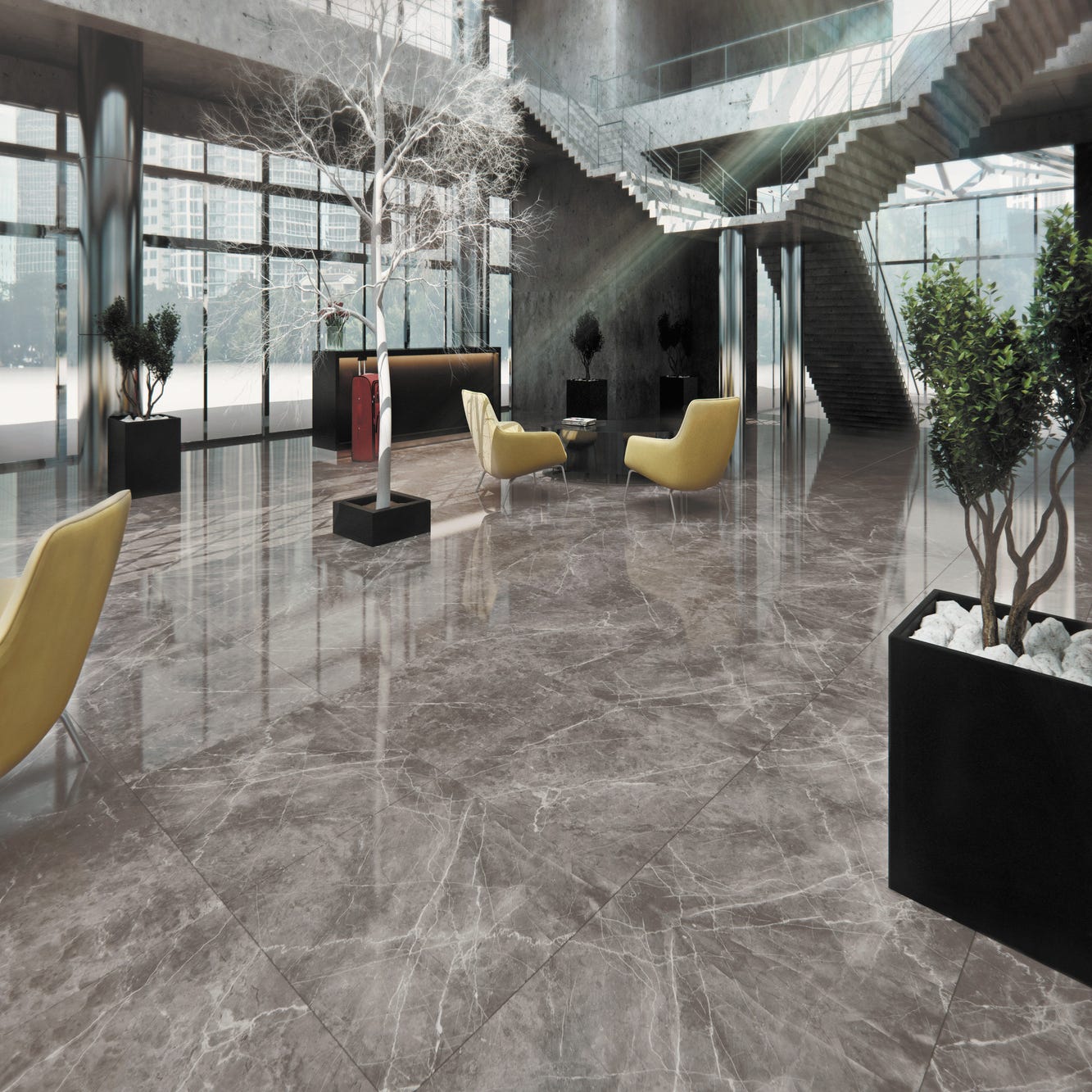 Carrelage sol intérieur effet marbre l.60x L.60cm - Bolonia Poli 0