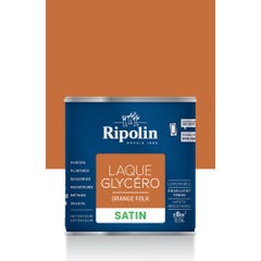 Peinture intérieure et extérieure multi-supports glycéro satin orange flok 0,5 L - RIPOLIN  0