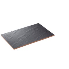 Carrelage sol extérieur effet pierre l.30,3 x L.61,3 cm - Pizzara Noir 0