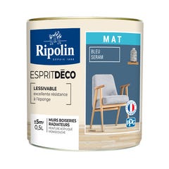 Peinture intérieure multi-supports acrylique mat bleu seram 0,5 L Esprit déco - RIPOLIN 2