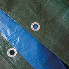 Bache de protection verte / bleue 140 gr l.5 x L.8 m  1