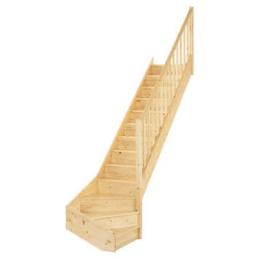 Escalier Sapin 1 4 Tournant Bas Bricoman