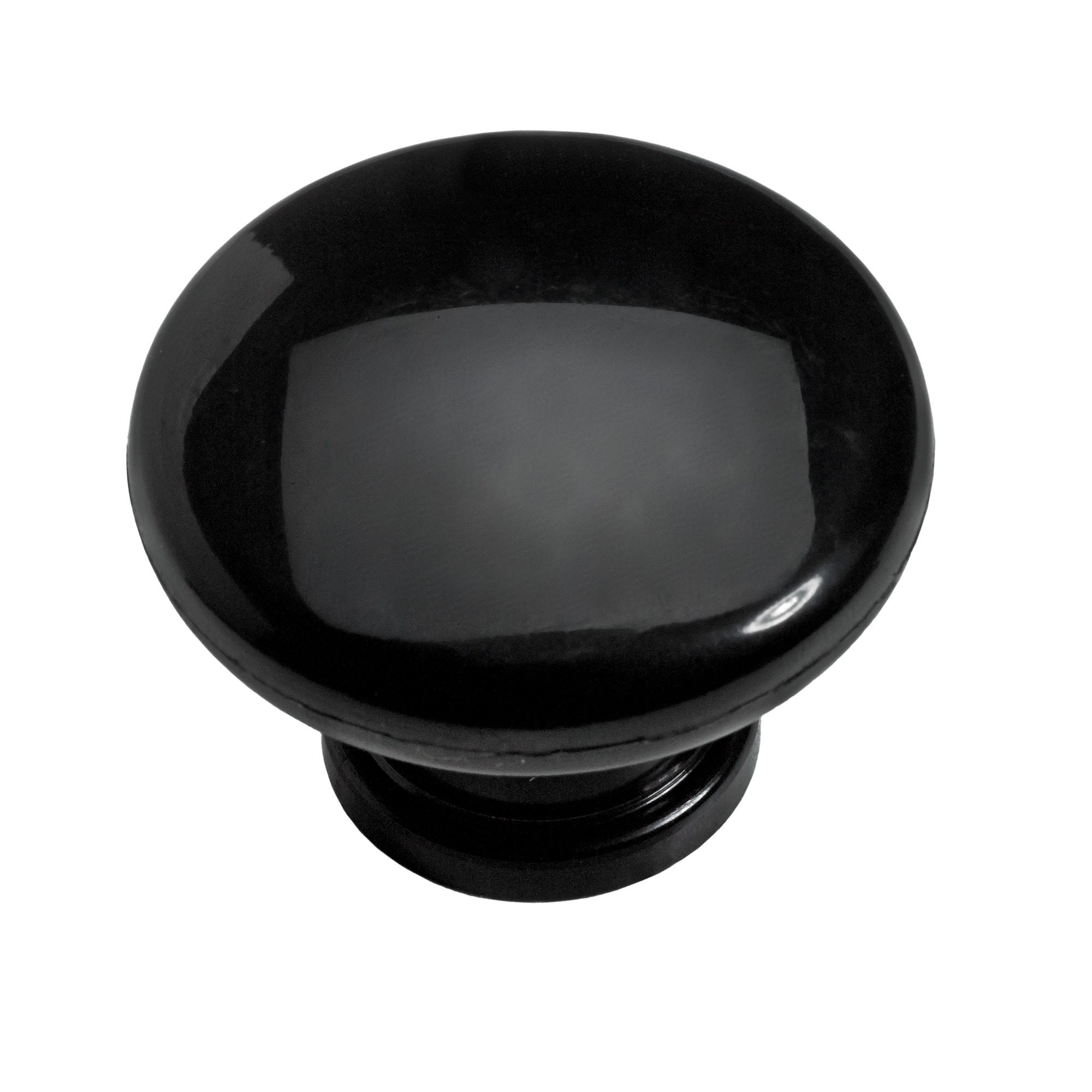 Set de 6 boutons en plastique noir Diam.40 mm 0