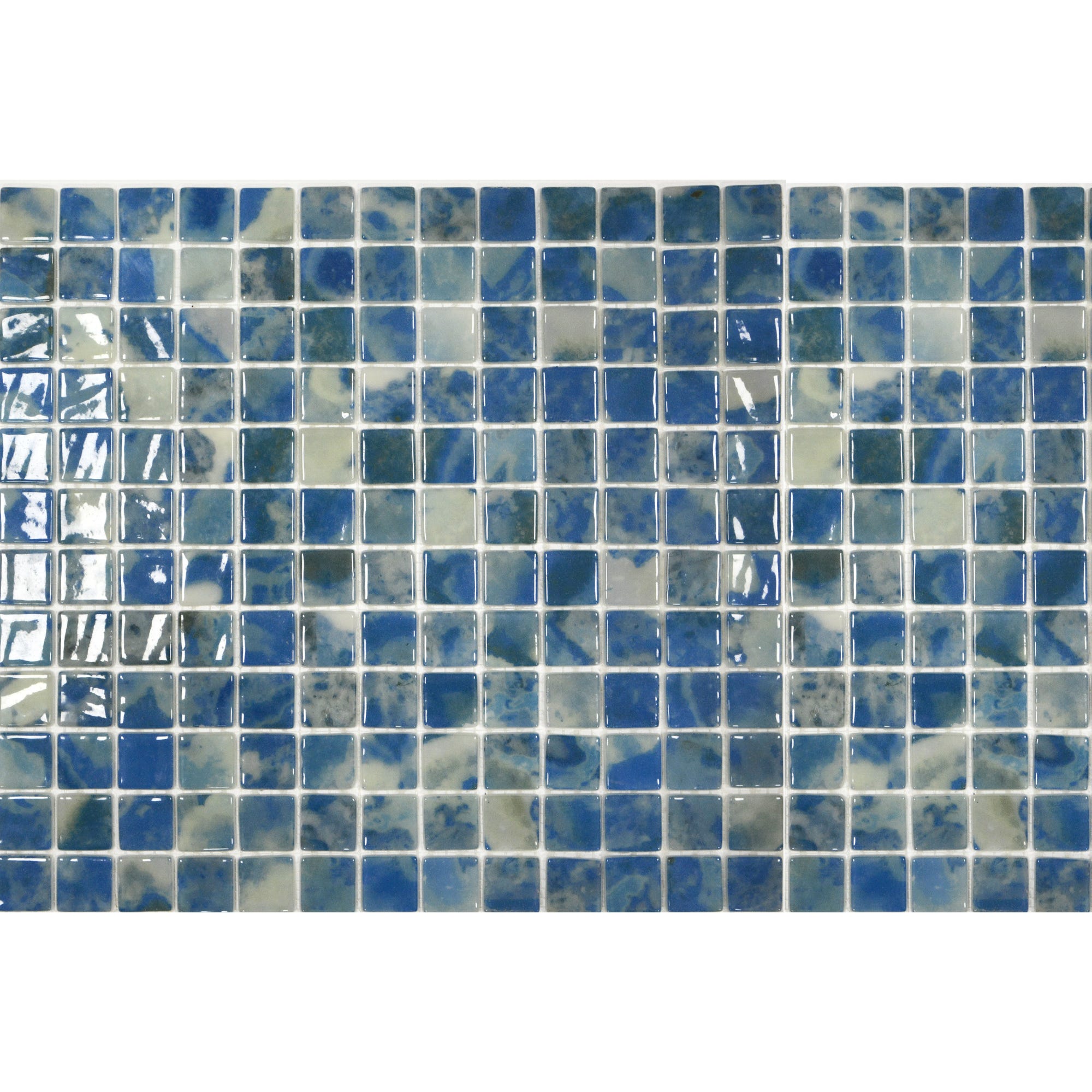 Mosaïque de verre blue gem l.31,1 x L.46,7 cm 0