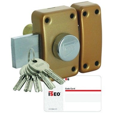 Verrou ISR6 bouton cylindre 40 mm 5 clés sur numéro (fabrication spéciale) - ISEO 0