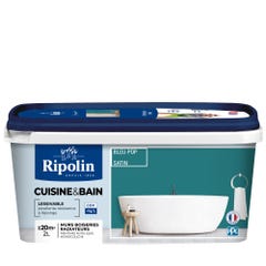 Peinture intérieure multi-supports acrylique satin bleu pop 2 L Cuisine & bain - RIPOLIN 2