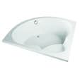 Baignoire d'angle blanche L.150 x l.150 cm Optimum - VALENTIN