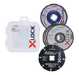 5 accessoires X-Lock : 3 x métal, 1 x lamel, 1 x multiwheel - BOSCH