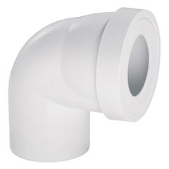 Pipe WC courte coudée mâle Ø85/105 Wirquin Pro 0