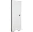 Porte de service en acier blanc poussant gauche H.200 x l.79 cm