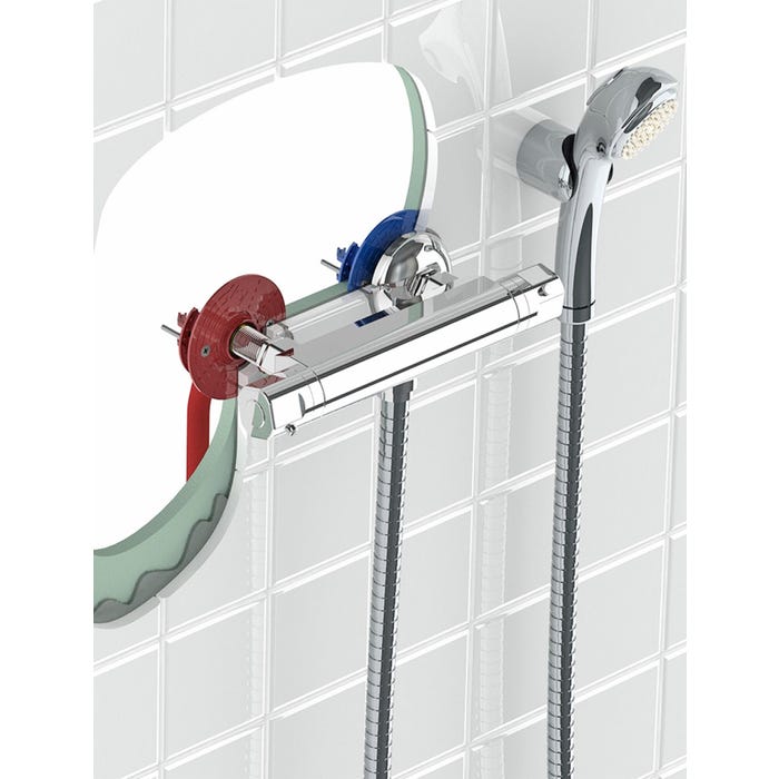 Kit de fixation de robinetterie douche/bain-douche per à glissement Ø16 1