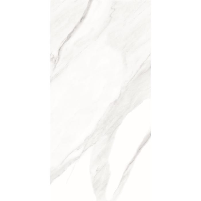 Carrelage blanc effet marbre l.60 x L.120 cm Thasos 0