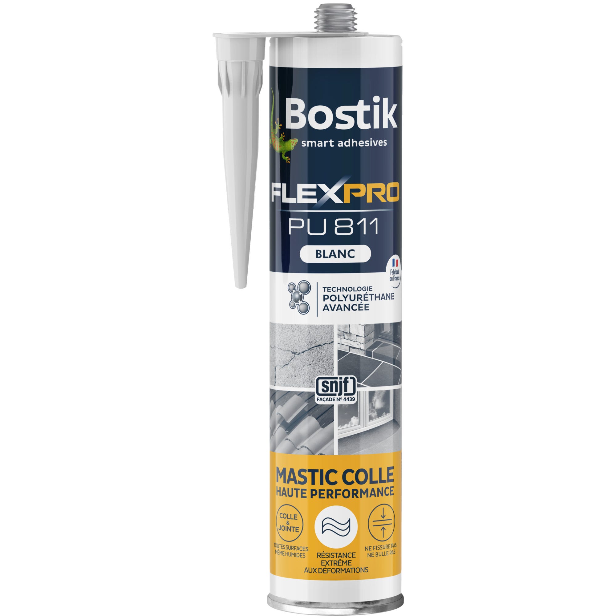 Mastic colle et joint haute performance blanc 300 ml Flexpro Pu 811 - BOSTIK 0